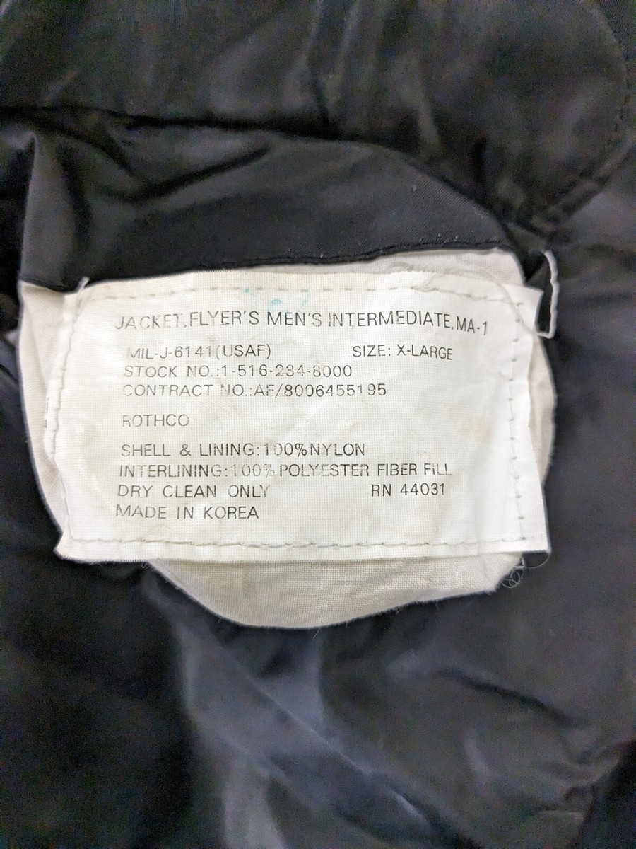 Vintage USAF MA-1 Flight Bomber Jacket Size Small MIL-J Vintage USAF MA-1 Flight Bomber Jacket Size Small MIL-J