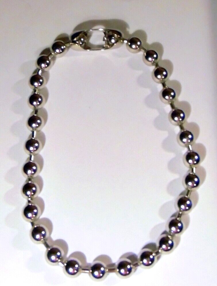 ★PEARLY MORE★ Bold Ball Chain Magnet Necklace BIG BALL CHAIN Necklace Choker Grunge Goth Punk Hipster Pick