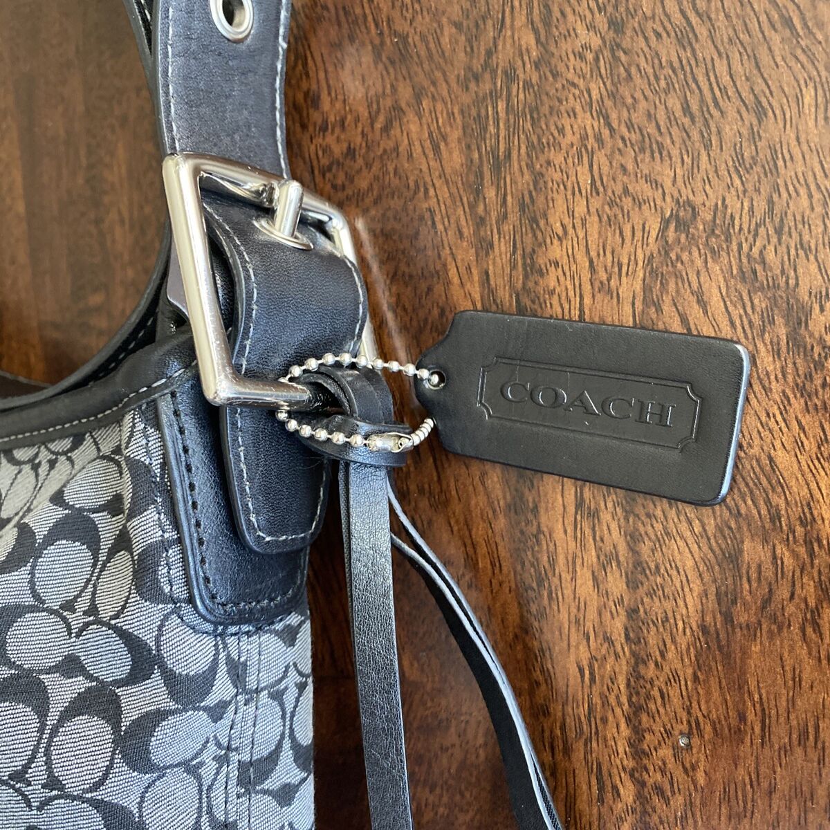 Coach Legacy 19918 Black Gray Signature Stripe Jacquard Coach Legacy 19918 Black Gray Signature Stripe Jacquard