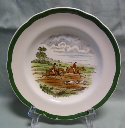 VINTAGE SPODE England "GONE AWAY" DRAWINGS by J.F. Herring Sr. BREAD PLATE - Picture 1 of 1
