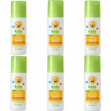 Babyganics SPF 50 Kids Mineral Sunscreen Roller Ball,Totally Tropical,3 Oz, 6-PK