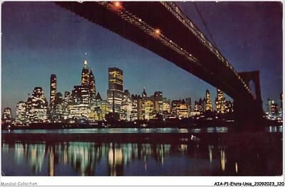 AIAP1-ETATS-UNIS-0059 - Nightfall IN Lower Manhattan With Brooklyn Bridge