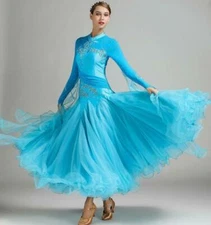 NEW Ballroom Competition Dance Dress Modern Waltz Tango Standard Dress MM39