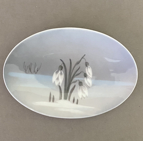 Royal Copenhagen 6" Snowdrop Flower Trinket Pin Dish ~ 2685 852 Denmark ~ Second - Picture 10 of 12