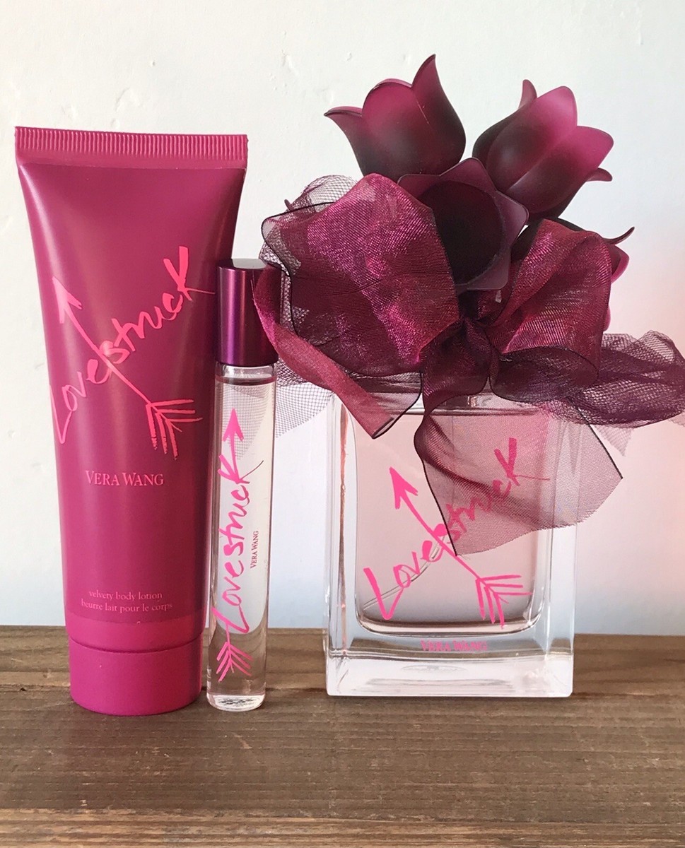 New Gift Set 3 Love Struck Vera Wang 3.4 oz (100ml) Eau de Parfum