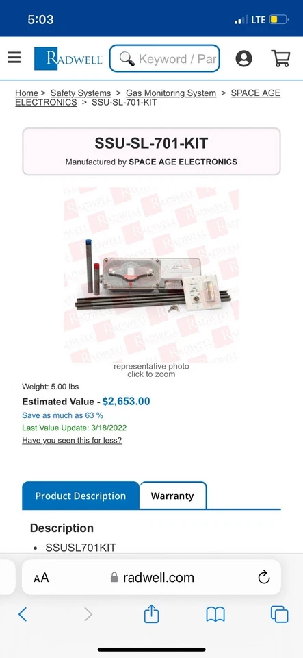 Space Age Electronics SSU-SL-701-KIT Duct Mounted Detection Kit - Image 3 of 3