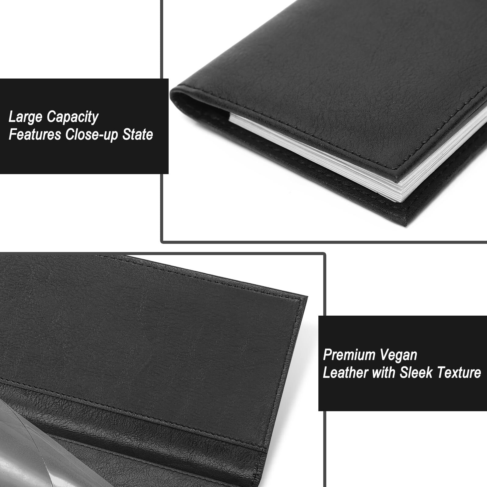 как выглядит Leather Checkbook Cover for Top Side Tear Registers Slim Wallet for Men Women фото