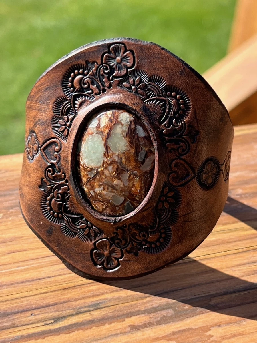 Custom leather cheap cuff bracelet