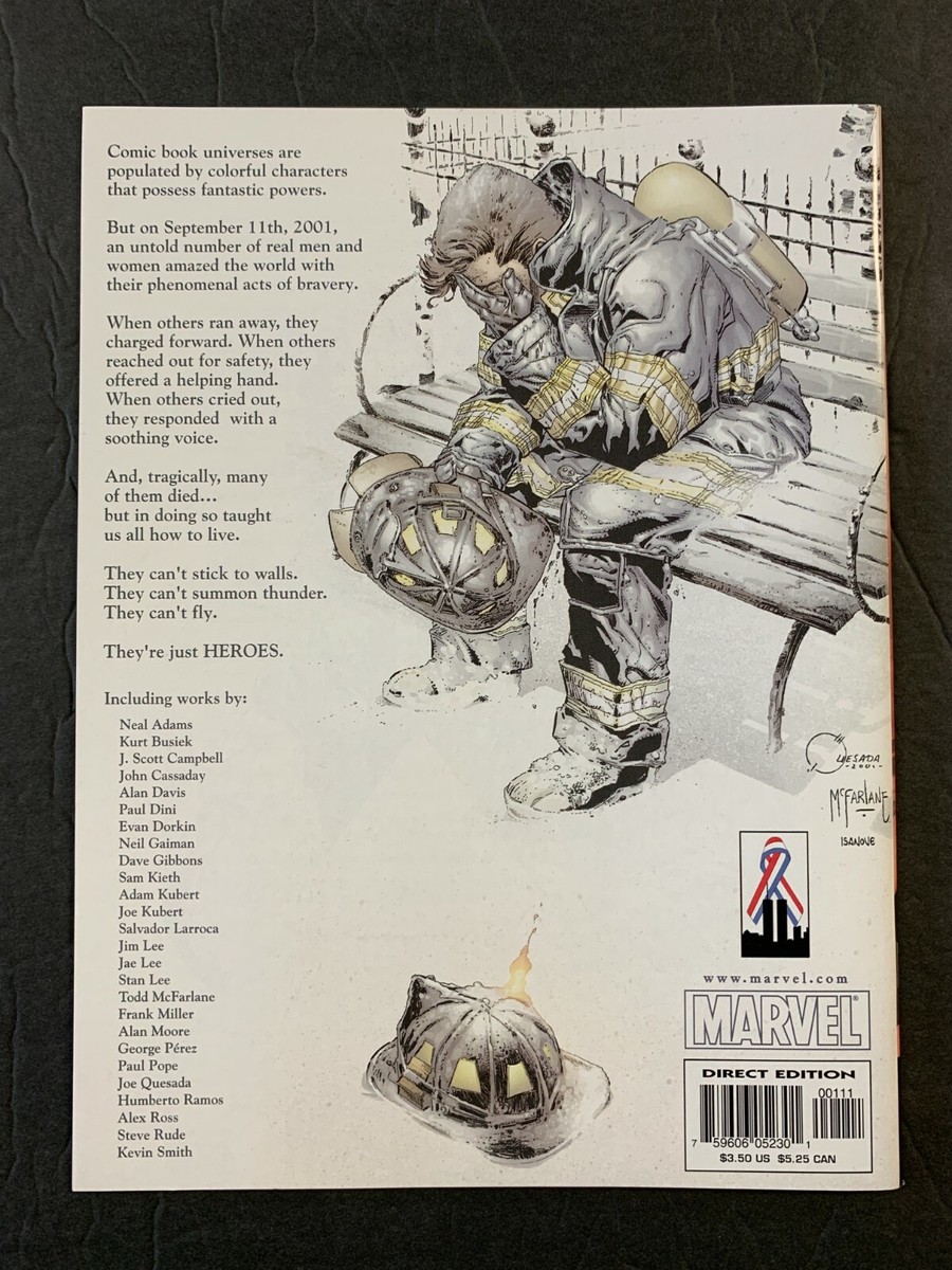 2001 MARVEL VOL 1 HEROES IN HONOR OF 9/11 COMIC MCFARLANE & MORE