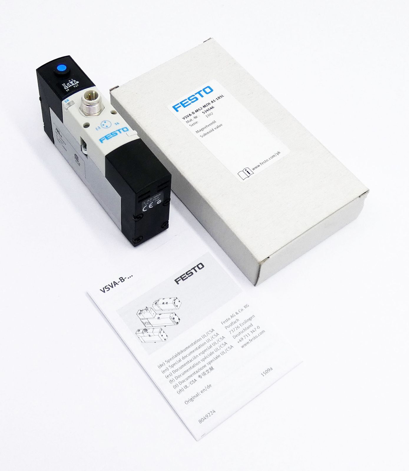 Festo VSVA-B-M52-MZH-A1-1R5L 534546 Magnetventil -unused/OVP-