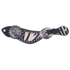 Tough 1 Ladies Size Hair on Zebra Pattern Spur Straps horse tack equine 78-9007