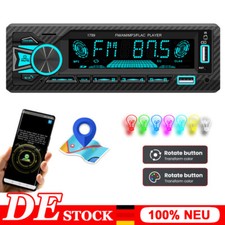 Autoradio mit Bluetooth BT Freisprech 7 Farben 1DIN MP3 Player USB SD Aux FM