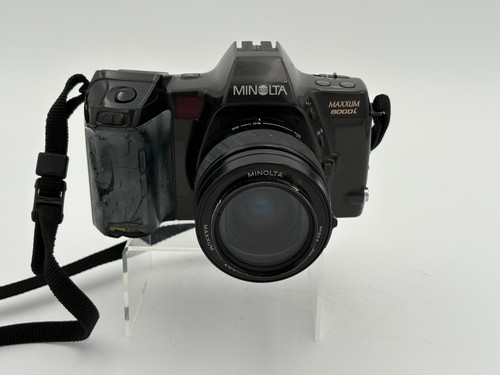 Minolta Maxxum 8000i 35mm SLR Film Camera 35-80 Lens Camera w/Flash - Powers on - Picture 3 of 11