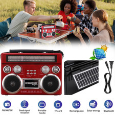 Portable Handheld Radio Small Radio Built In Large Speaker With Light TF AC New