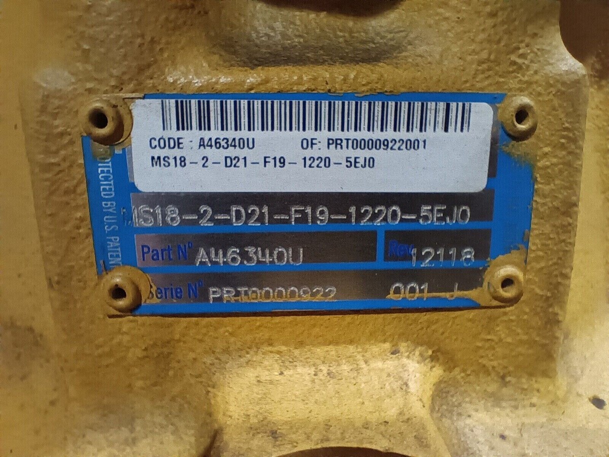 Poclain Hydraulic Motor A46341V & A46340U; MS18-2-G/D21-F19-1220