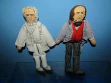 P.T.BARNUM   AND MARK TWAIN  Cloth Doll Hallmark 1979 Famous Americans Series