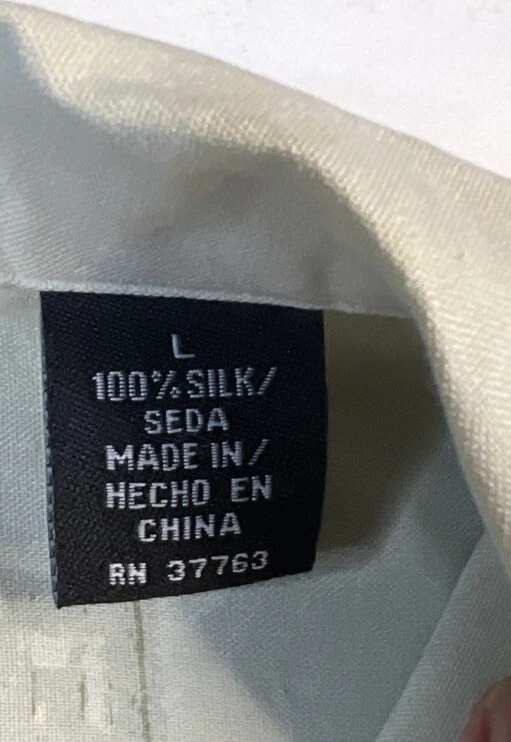 Ocean Pacific Hombre Grande 100% Seda Manga Corta Abotonada Foto 3 de 4