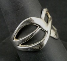 Ring Silver IBB Abstract Loopy Design Sterling Silver 925 Size 9.75 Band Ring