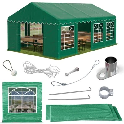 ZELTLICH Partyzelt 3x8 Pavillon Bierzelt Festzelt Gartenzelt Markt Zelt 8x3 Grün PE