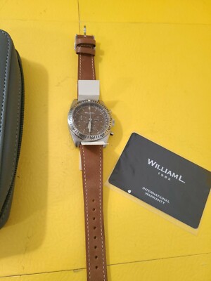 William L Mecaquartz 70's Chronograph Brown Dial 40 mm w Brown