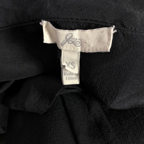 Joie Kleid Gilly schwarz Rüschen 100% Seide Bindekragen ärmellos Mini Größe XS - Bild 6 von 7