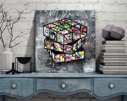 Banksy Canvas Wall-Art for Bedroom - Street Graffiti Wall Art Abstract Painting - Picture 5 of 7