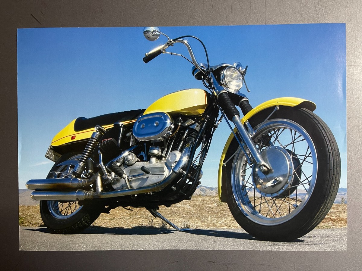 1970 Harley Davidson XLH Sportster Motorcycle Picture, Print