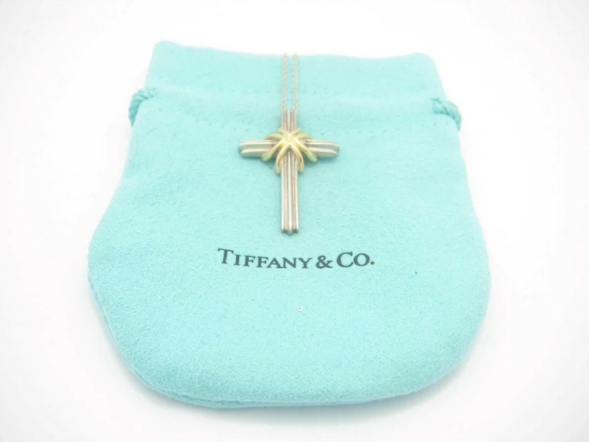 Tiffany jewelry clearance cross necklace