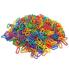1000 Pieces Plastic C-Clip Hooks Chain Links, Interchangeable Rainbow C-Links...