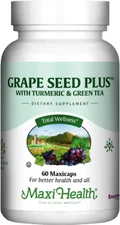 Maxi Health Grape Seed Plus With Turmeric & Green Tea - 60 MaxiCaps