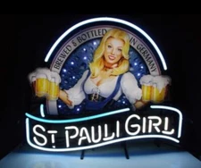 St. Pauli Girl Beer Bier Neon Lamp Light Sign 14"x10"