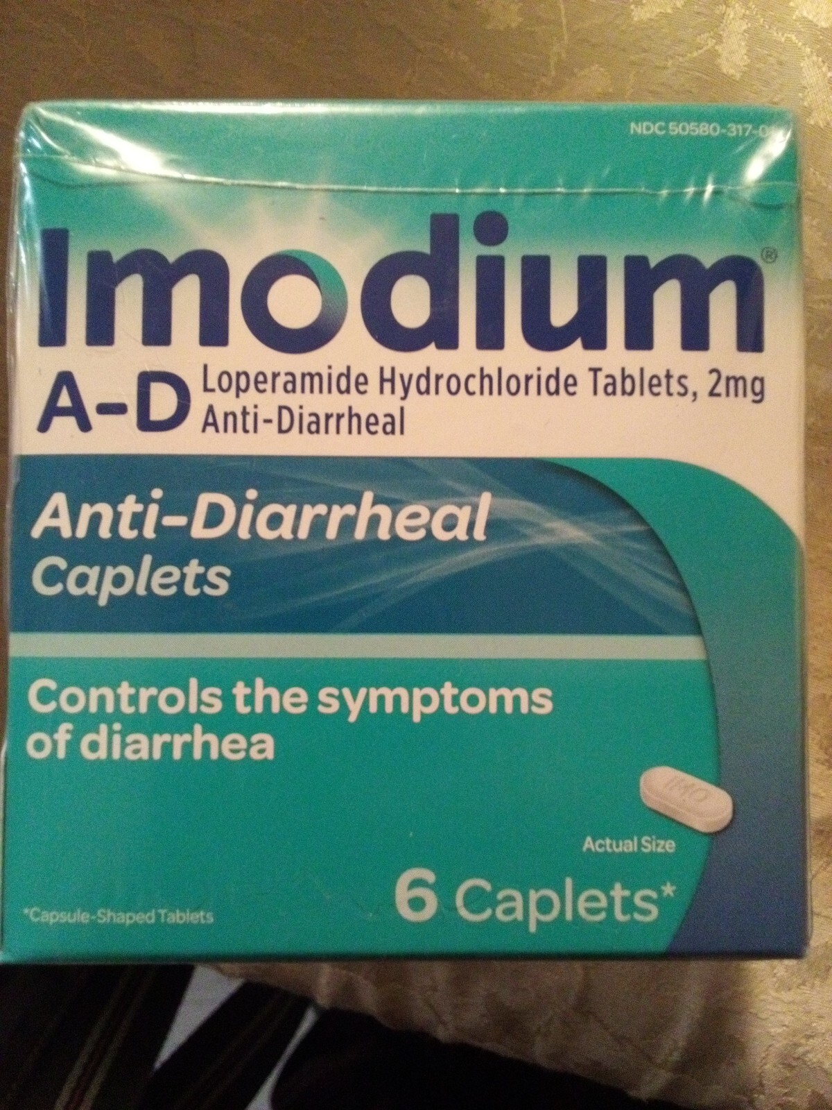 Imodium AD Diarrhea Relief Caplets AntiDiarrheal Loperamide 6 caplet
