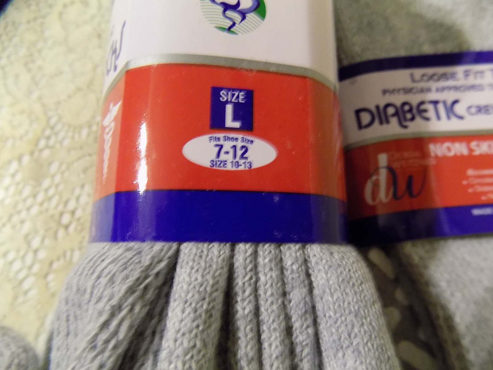 SAOLA NUOVISSIMO: Calze alla caviglia per diabetici con suola antiscivolo (10 13) cinque paia