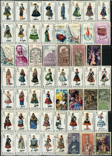 350 SPAIN Postage Stamp Collection Europe Used - 第 6/10 張圖片