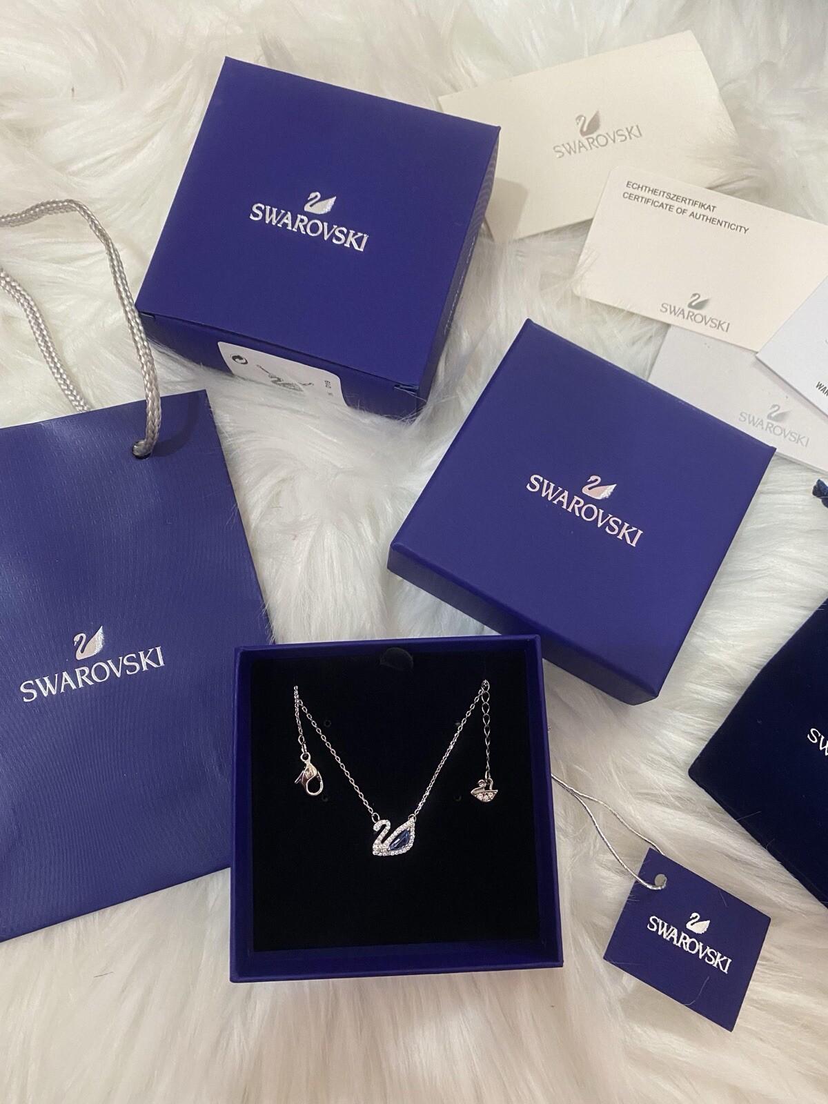 swarovski swan necklace Silver Mothers Day Gift