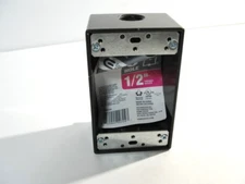 Commercial Electric Bronz Finish Metallic Weatherproof 3-Hole 1-Gang (Box Only)