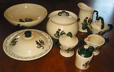 Metlox: 12 "Poppytrail" California Provincial Pottery Serving Pieces -  Estate
