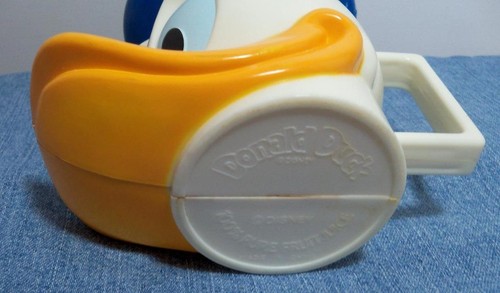 Vintage 1980er Jahre Disney Donald Duck 2-teilig kopfförmig Kunststoff Becher Tasse - Bild 7 von 7