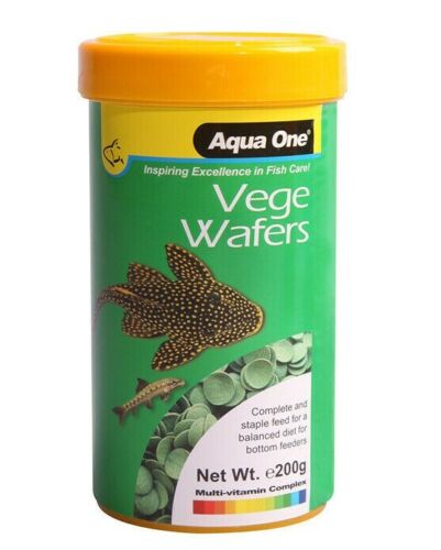 Aqua One Vege Wafers 45g 95g 200g 1kg Algae Spirulina Catfish Pleco Fish Food - Picture 1 of 5