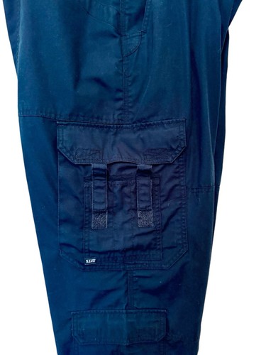 Pantalones tácticos para hombre 5,11 40x30 azul marino utilitarios carga EMS oficial senderismo aire libre - Imagen 8 de 15