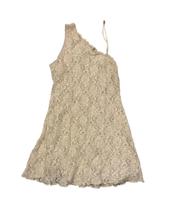 Cinema Etoile Ivory See Through Lace Slip Dress - Image 2 of 4