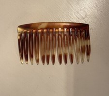 Vintage Hair Comb Tortoise Shell Color - Made in France