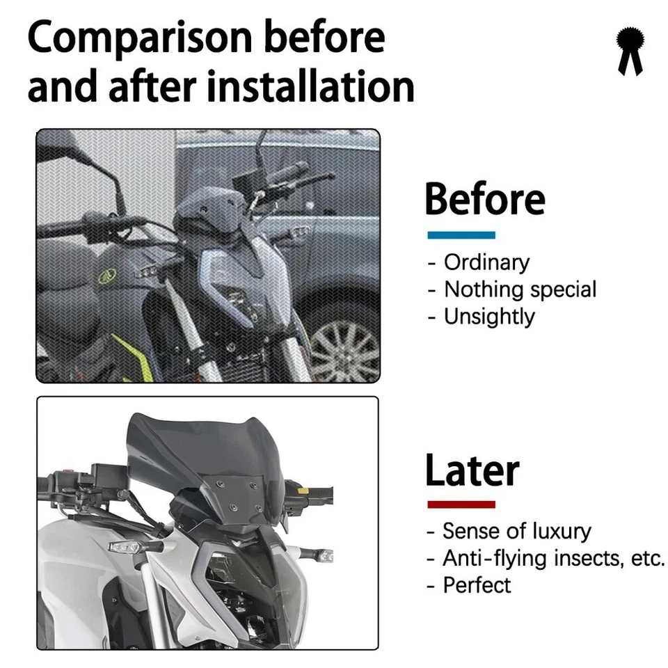 Accesorios de motocicleta deflector de parabrisas para KEEWAY RKF125 2018- Foto 4 de 4