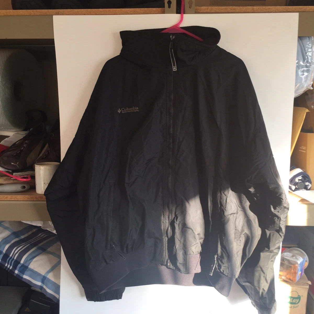 COLUMBIA SPORTSWEAR COMPANY ZIP JACKET - Black - MENS XL LOTS OF POCKETS