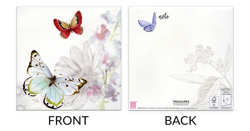 ALL OCCASION Pop-Up Card, Butterflies Spring by Barb Tourtillotte, Up With Paper - Image 2 of 4