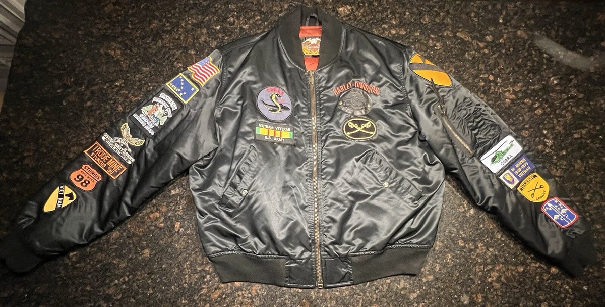 HarleyDavidson 90's ヴィンテージ ボンバージャケット MA1 Vintage Harley Davidson Men's/XL/Military/90's Bomber Jacket