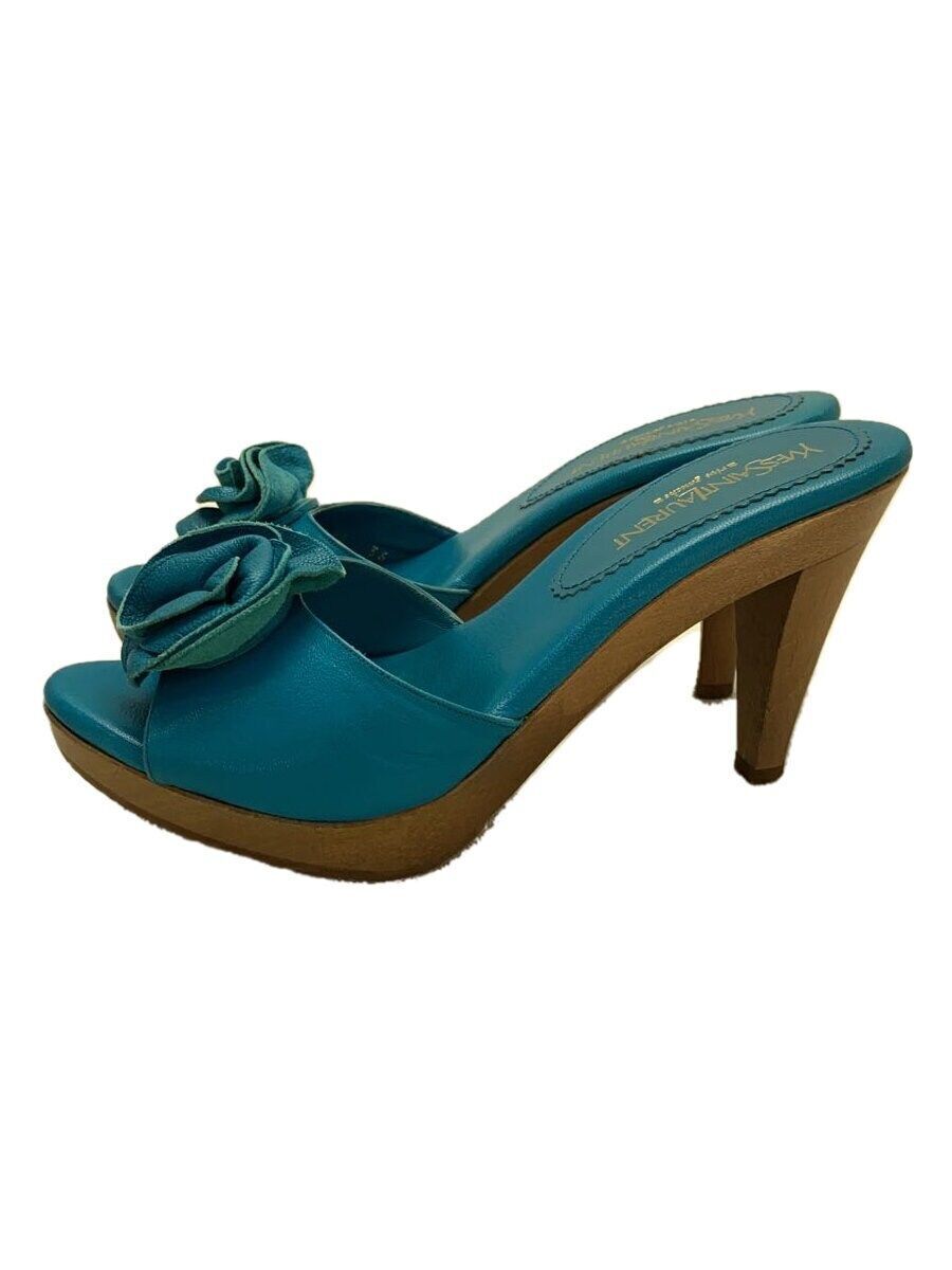 SANDALI YVES SAINT LAURENT 36 blu usati