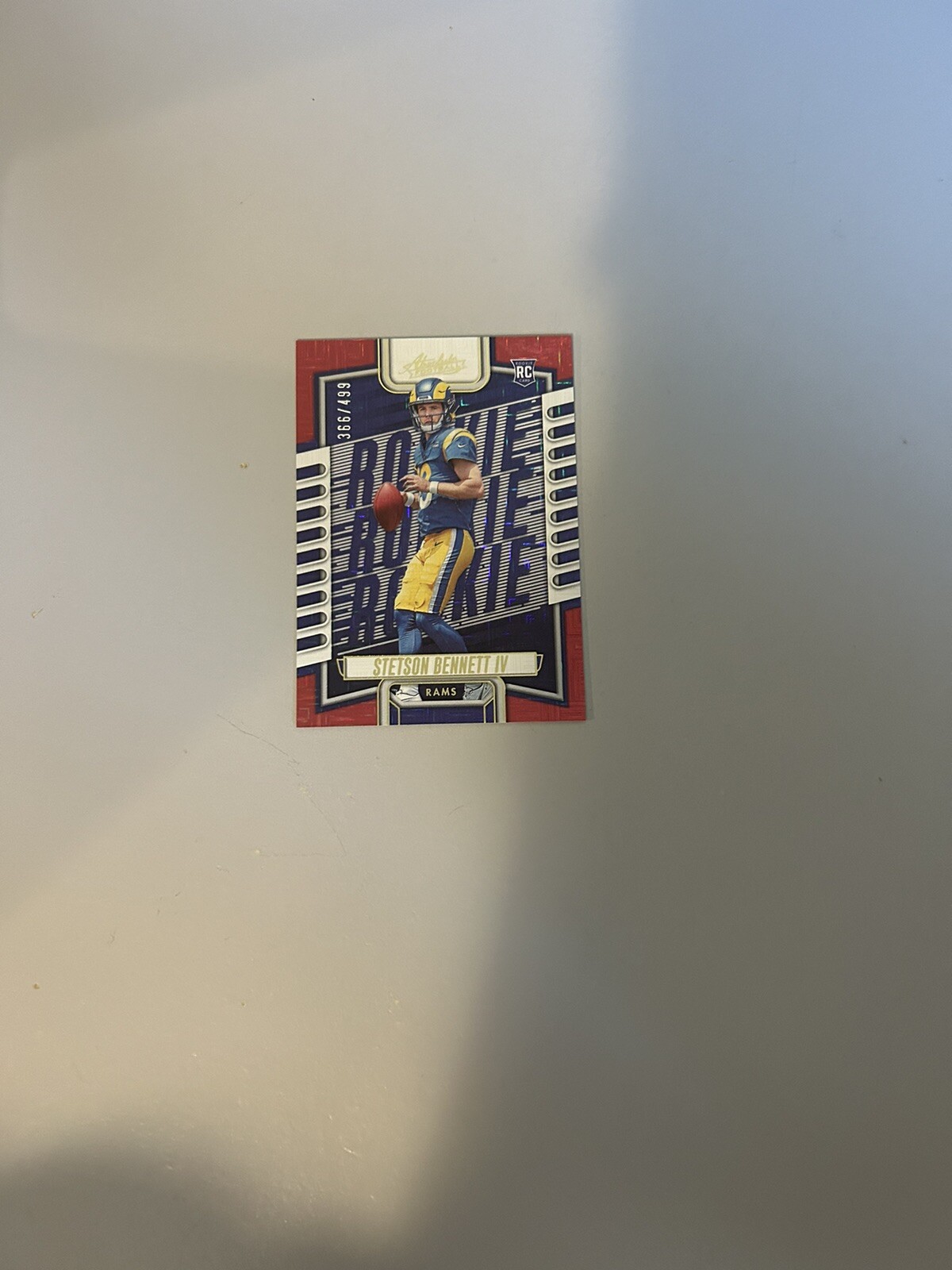 2023 Panini Absolute Stetson Bennett Rc Rookie #136 Red Squares 366/499 Rams