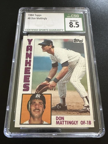 1984 Topps Don Mattingly RC #8 CGC Graded 8.5 NM/MINT +