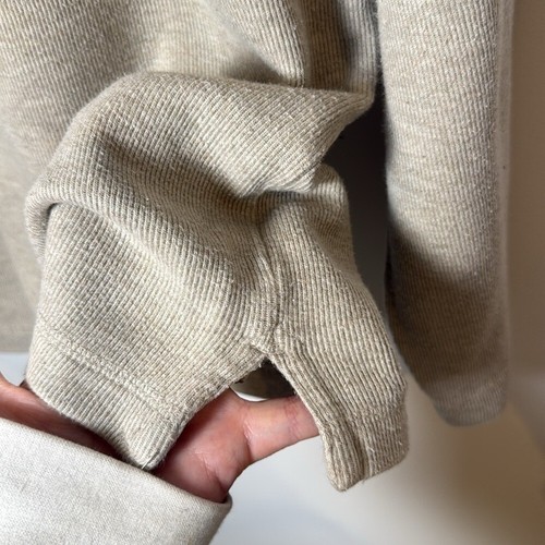 Roundtree & York Men’s 100% Cotton Tan 1/4 Zip Sweatshirt size L - Picture 6 of 10